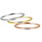 14K Y .06CT Bag Dia Stackable Ring.